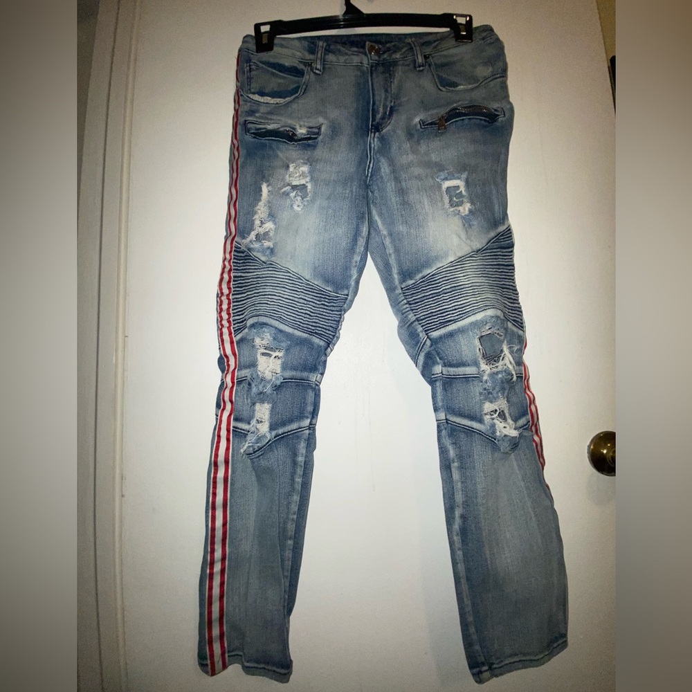 Rue 21 premium stripe jeans